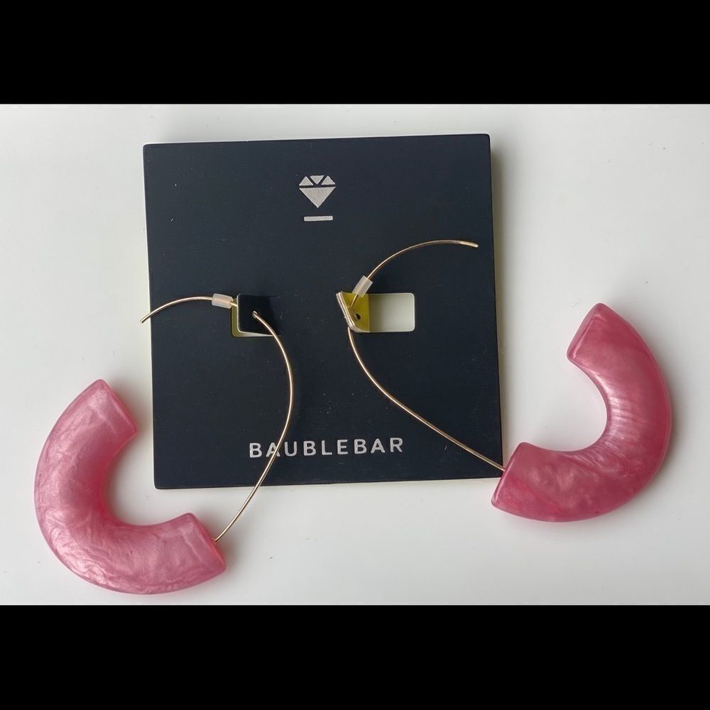 BaubleBar Pink Faidra Resin Earrings